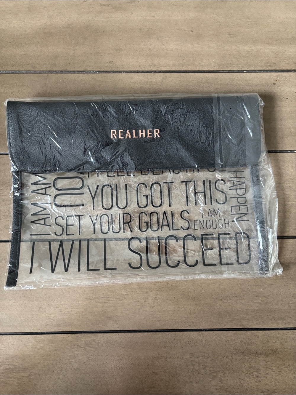 229. RealHer Affirmation Clutch Travel Makeup Bag